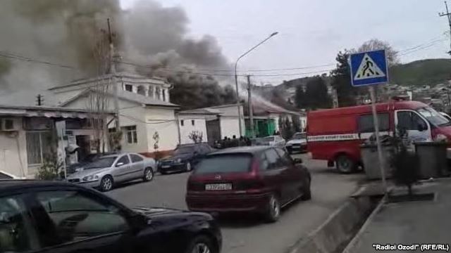 Пожар в центре таджикской столицы