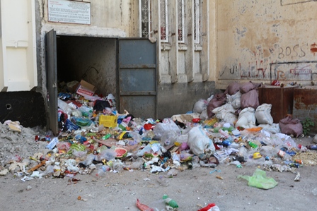 Мусорные баки одного из жилых домов столичного района Сино не очищались почти 2 месяца