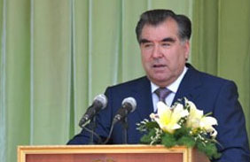 Выступление Э. Рахмона на церемонии сдачи в эксплуатацию нового учебного корпуса Таджикского государственного университета права, бизнеса и политики