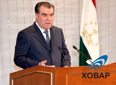 Выступление Эмомали Рахмона на торжественном собрании по случаю 60-летия образования АН  Таджикистана