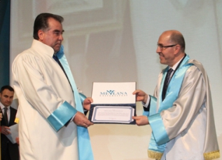 Президент Таджикистана стал Почетным доктором турецкого университета Мавлоно
