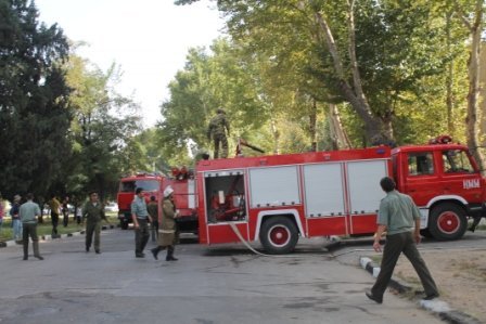 Пожар в новостройке г. Душанбе по проспекту Исмоила Сомони