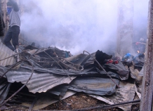 В Кулябе сгорел центральный рынок «Саховат»