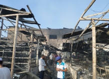 МВД сообщило причины пожара на кулябском рынке «Шахбоз»