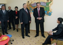 Президент Таджикистана открыл новый корпус для детей-инвалидов в Чорбоге