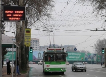 В Душанбе установлено первое информационное электронное табло для общественного транспорта