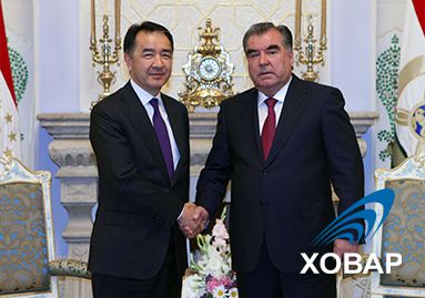 Встреча Э. Рахмона с первым заместителем премьер-министра Республики Казахстан Б. Сагинтаевым