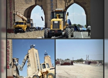 IRS снес символические ворота города Истаравшан на севере Таджикистана