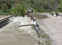 На севере Таджикистана восстановлен мост через реку Ягноб, повреждённый селевым потоком