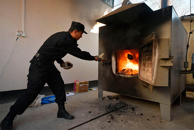 В Душанбе сожжено более 360 кг наркотиков