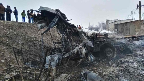 На юге Таджикистана на АЗС произошел мощный взрыв