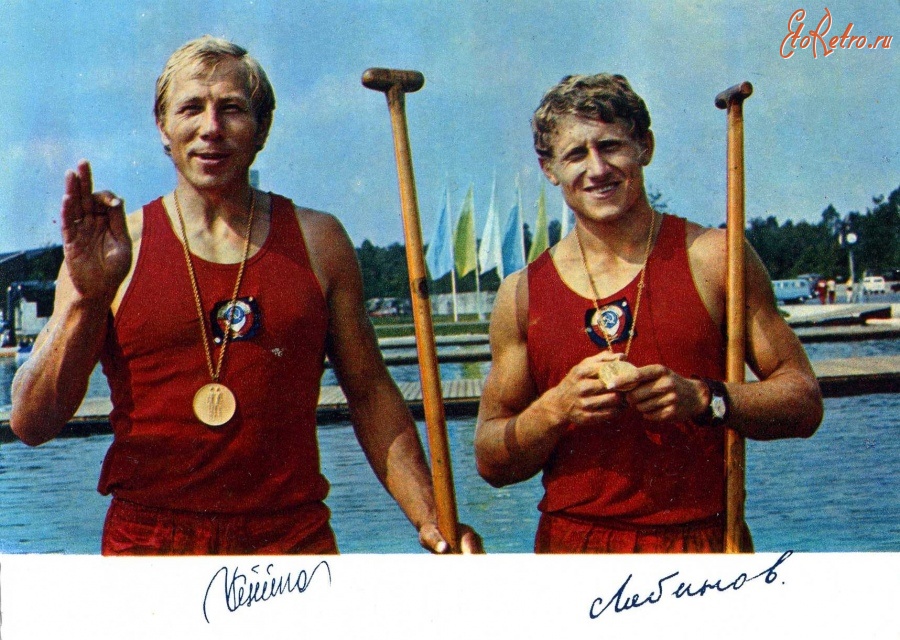 На снимке: слева Владас Чесюнас, справа Юрий Лобанов