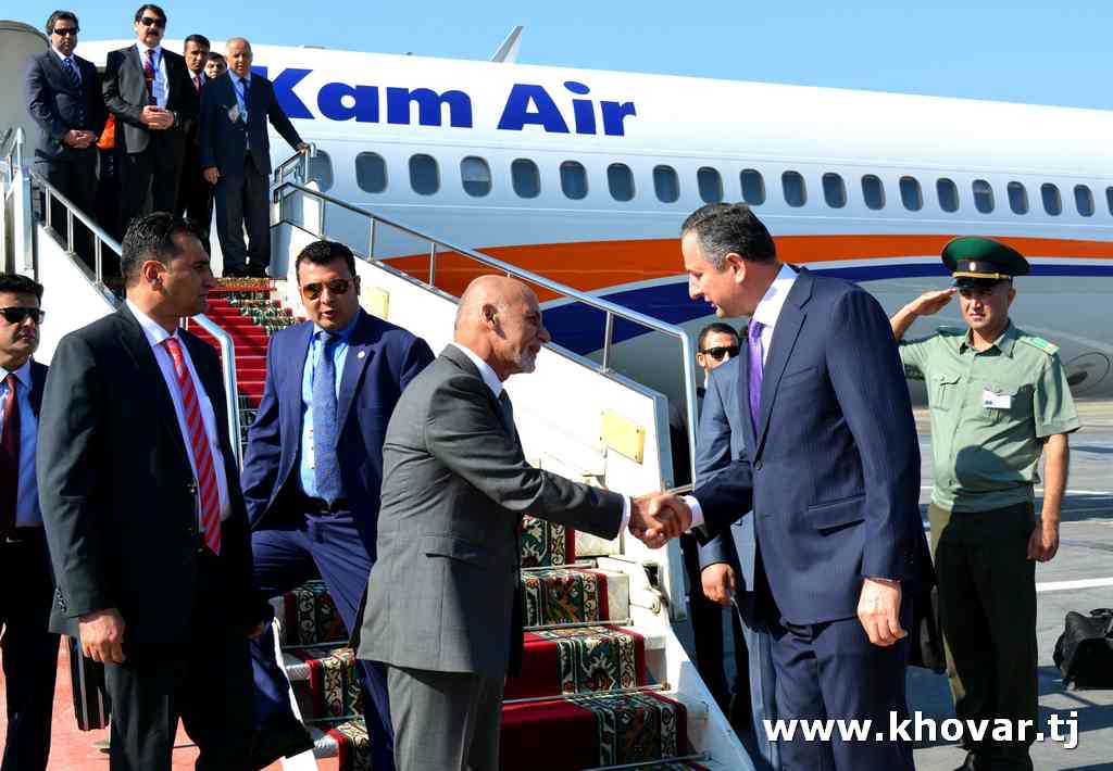 Президент Афганистана Мухаммад Ашраф Гани прибыл с рабочим визитом в Таджикистан