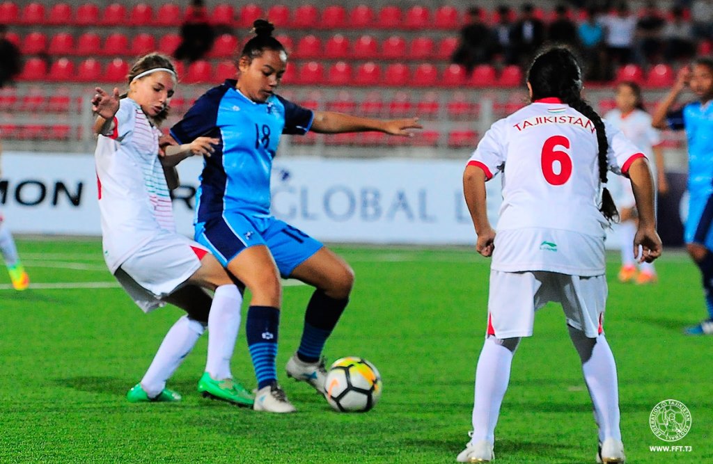 Таджикские футболистки одержали первую победу в отборочном турнире чемпионата Азии-2019