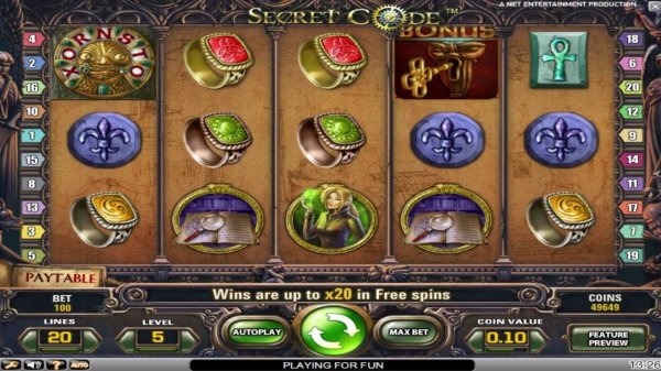 Игровой автомат Secret Code в казино «Вулкан» поможет разгадать секретный код